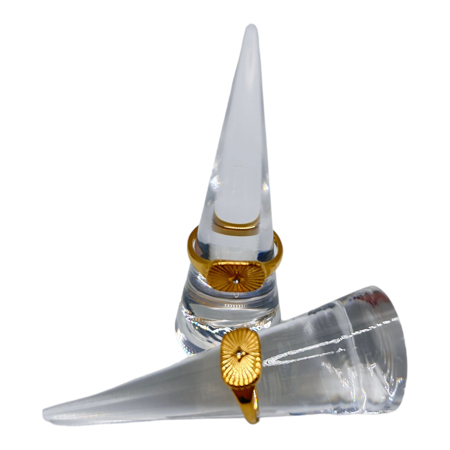 Summer - Geometric Sun Burst Gold Ring