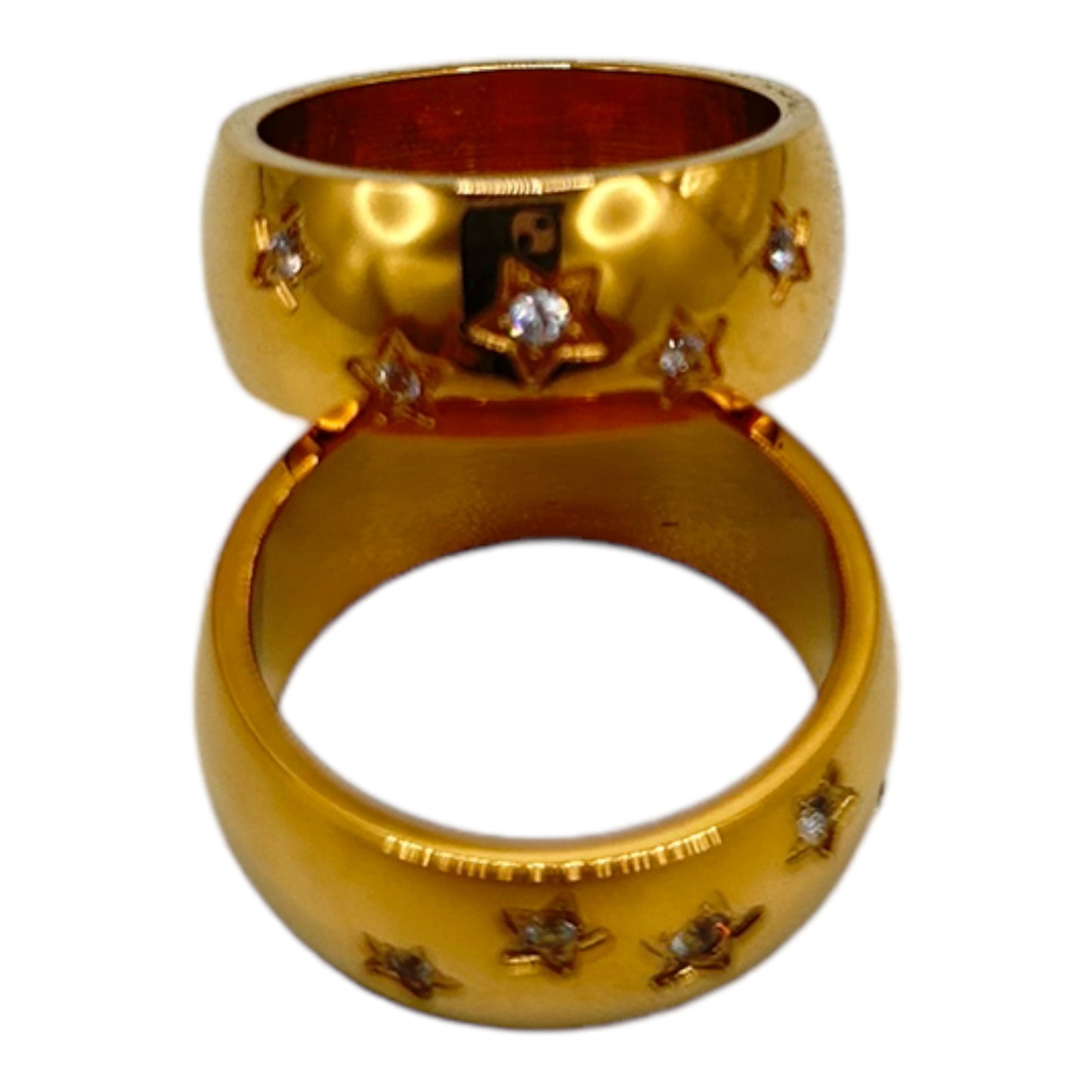 Ula - Bold Night Star Gold Band Ring