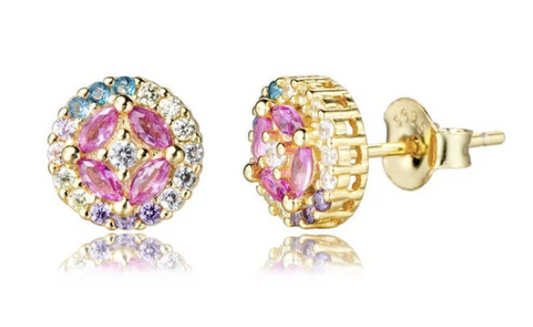 Aurelia - Colorful Round Earrings