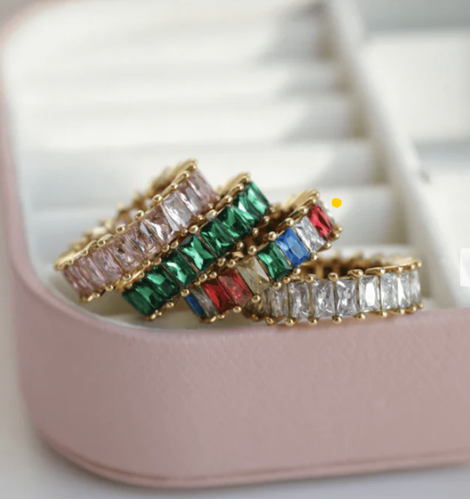 Enchanted - Square Eternity Crystal Bands