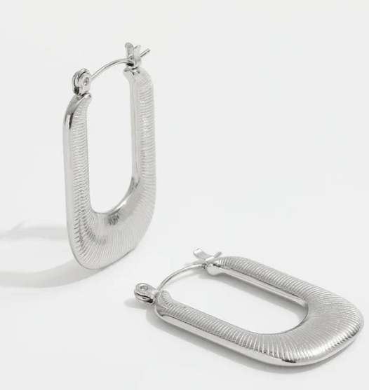 Graceful - U Form Open Threader Hoop Earrings