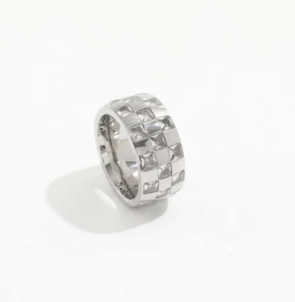 Harmonious - Crystal Checkered Ring