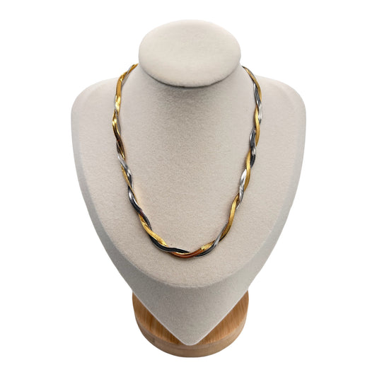 Current - Gold Silver Twisted Snake Chain Necklace