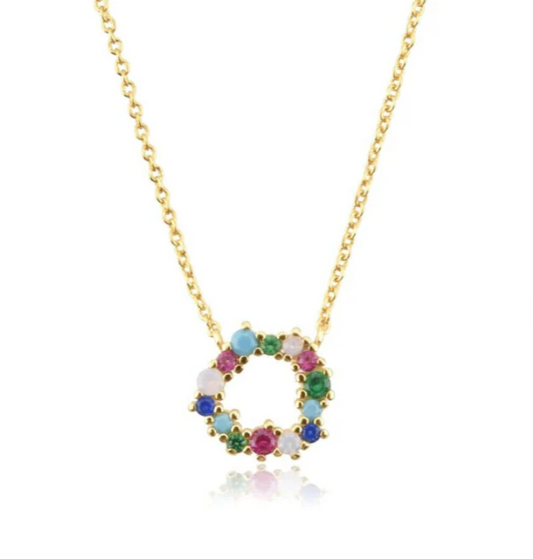 Illusions - Tutti Frutti Rainbow Open Charm Necklace