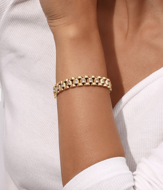 Shimmer - Statement Chain Bracelet Gold